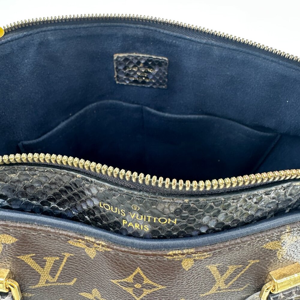 Louis Vuitton Monogram Canvas RARE Exotic Python Pallas Bag - Picture 5 of 5